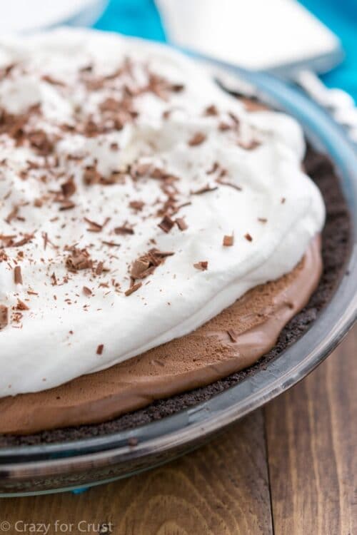 No Bake Peanut Butter Chocolate Cream Pie Crazy For Crust