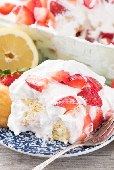 No Bake Strawberry Lemon Cake Crazy For Crust