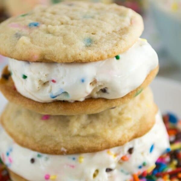 Funfetti Cake Batter Ice Cream Sandwiches Crazy For Crust