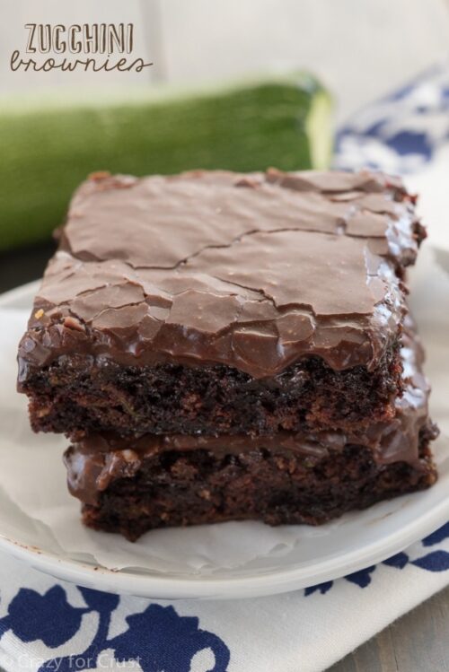 Zucchini Brownies {Healthier Brownies} - Crazy for Crust