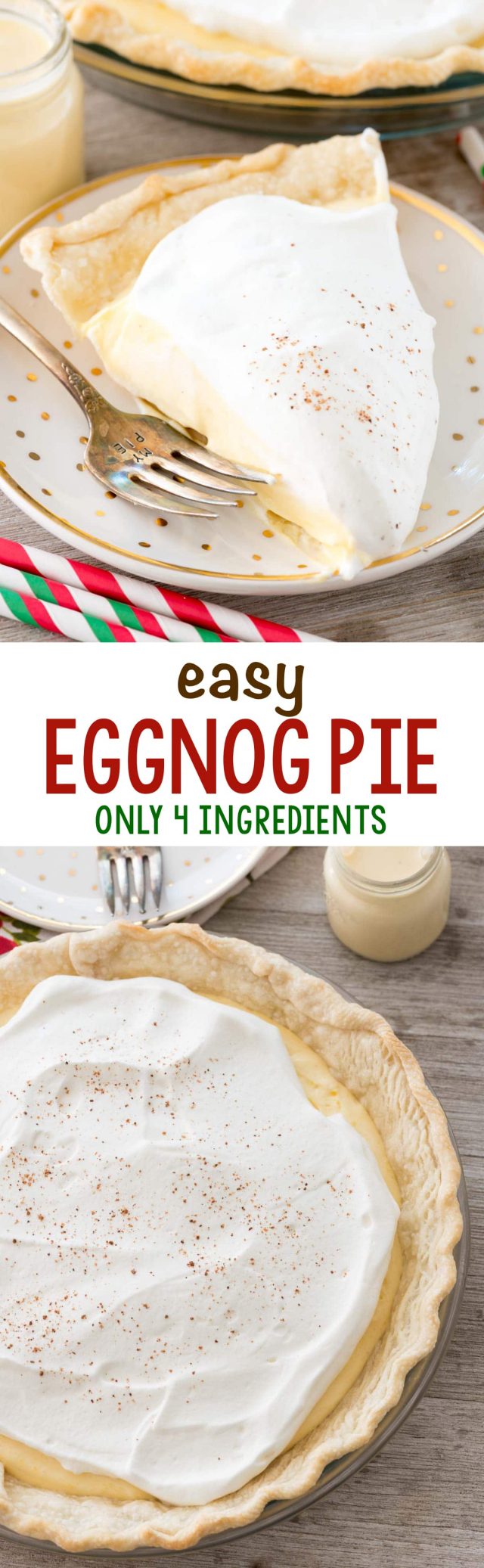 Eggnog Pie - Crazy for Crust