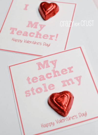 I Heart My Teacher Valentine Printable - Crazy for Crust