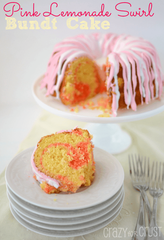 Pink Lemonade Swirl Bundt Cake - Crazy for Crust