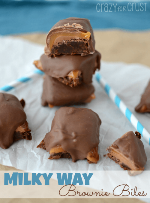 Milky Way Brownie Bites - Crazy for Crust