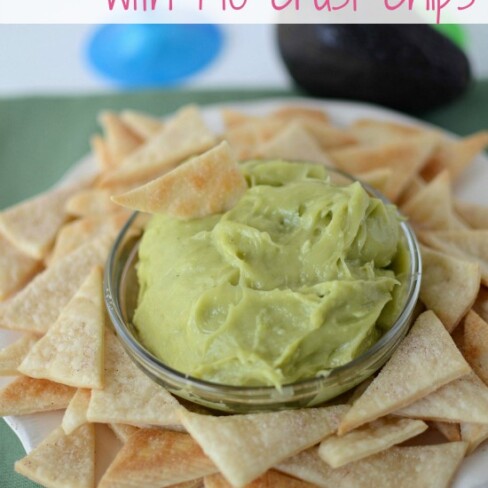 Sweet Guacamole Dip With Pie Crust Tortilla Chips - Crazy For Crust