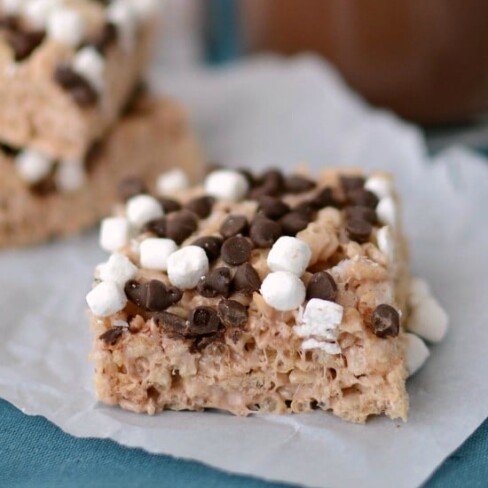 Hot Chocolate Krispie Treats - Crazy for Crust