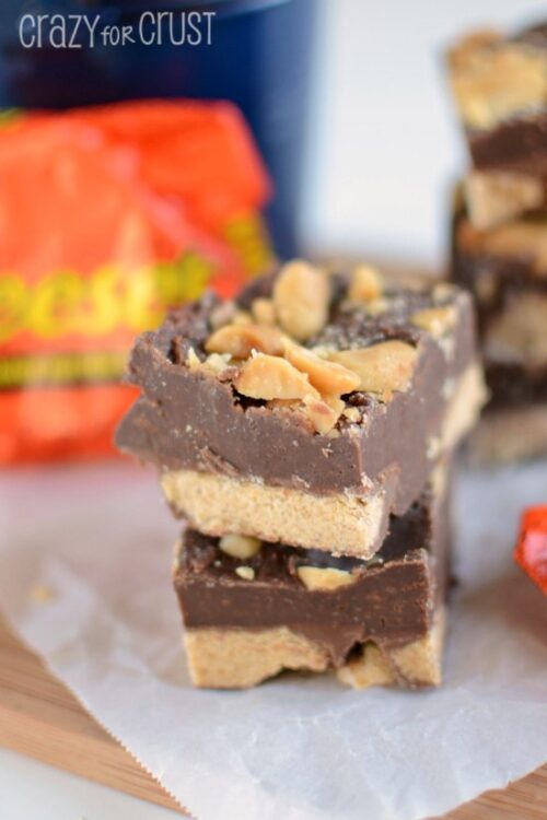 Easy 4-ingredient Kit Kat Fudge - Crazy for Crust