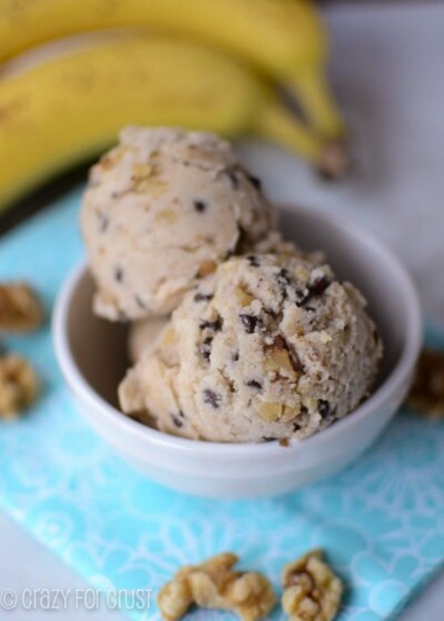 Healthy Banana Nut Chip Ice Cream - Crazy for Crust