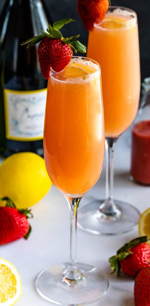 Lemon Strawberry Mimosa - Crazy for Crust