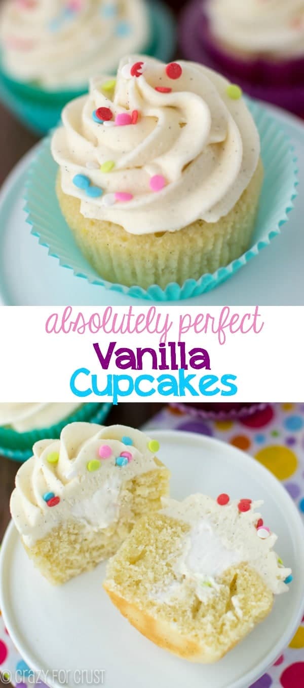 Perfect Vanilla Cupcakes - Crazy for Crust