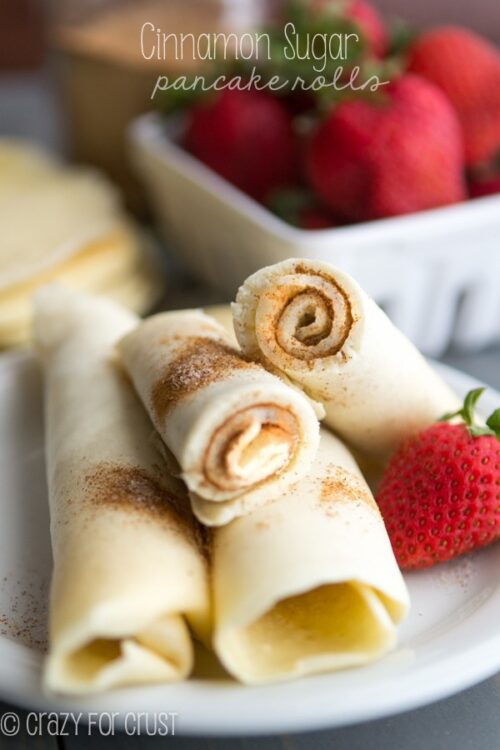 Cinnamon Sugar Pancake Rolls Crazy for Crust