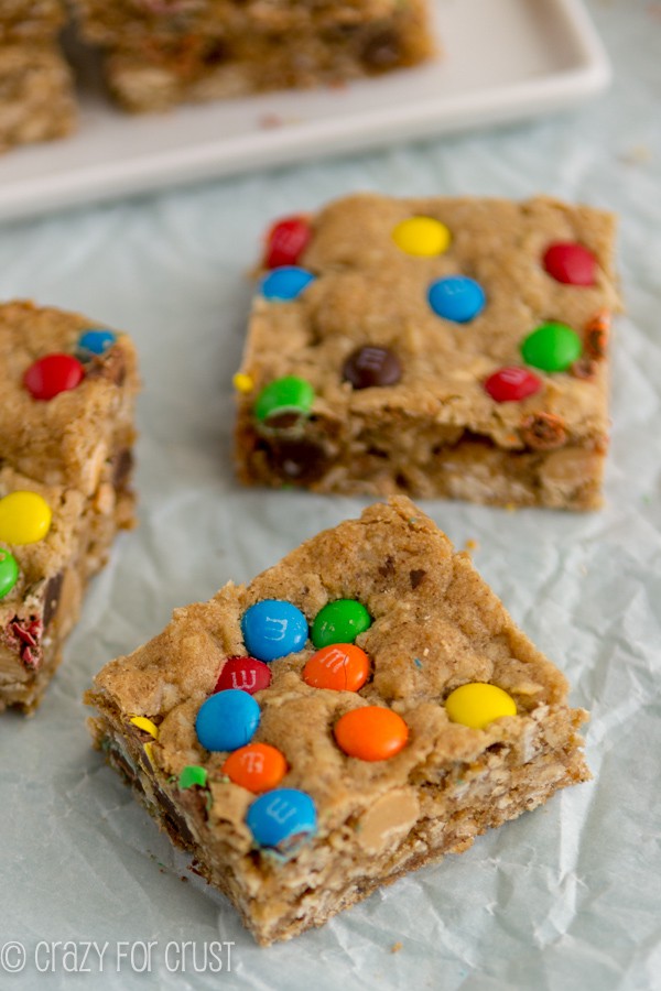 Loaded Oatmeal Blondies Crazy For Crust