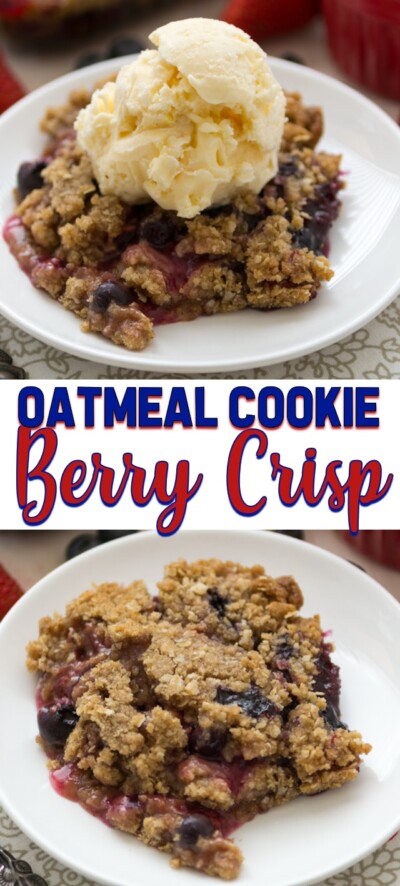 Berry Crisp With Oatmeal Cookie Crumble Crazy For Crust
