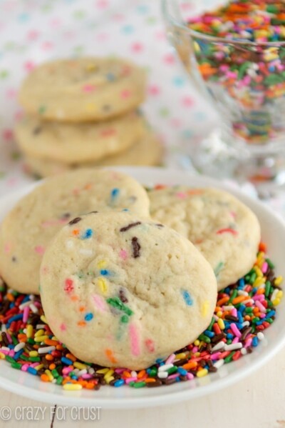 Funfetti Cake Batter Ice Cream Sandwiches - Crazy for Crust