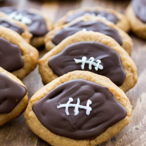 Peanut Butter Football Cookies - Crazy for Crust