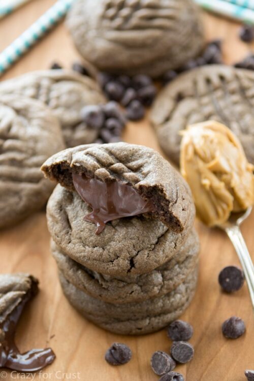 Chocolate Peanut Butter Truffle Cookies - Crazy for Crust