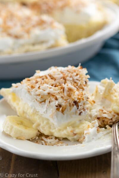 Coconut Banana Cream Pie - Crazy for Crust