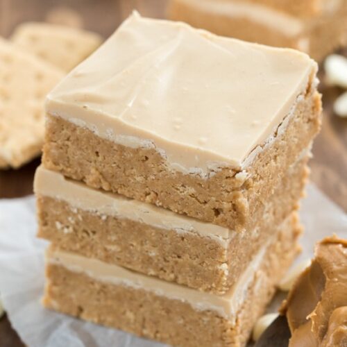 No-Bake Double Peanut Butter Bars - Crazy for Crust