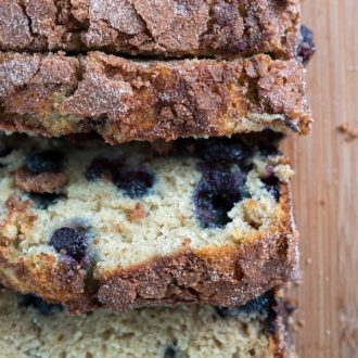 Cinnamon Sugar Blueberry Banana Bread - Crazy for Crust