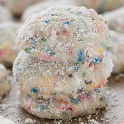 Funfetti Cake Batter Wedding Cookies Crazy For Crust