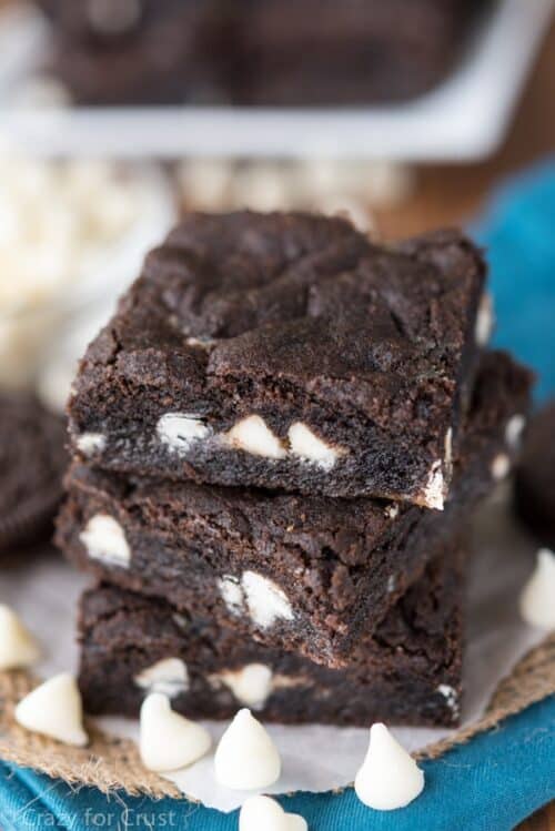 Gooey Oreo Cookie Bars Recipe - Crazy for Crust