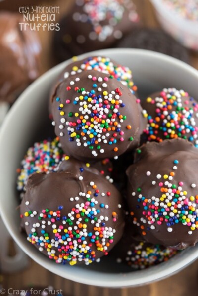 3-ingredient Nutella Truffles - Crazy for Crust