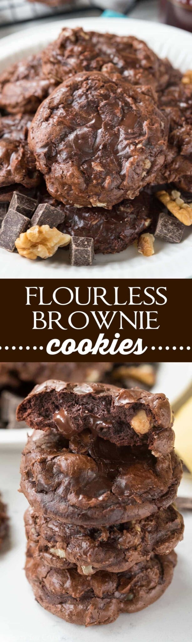 Flourless Chocolate Cookies (Brownie Cookies) - Crazy for Crust