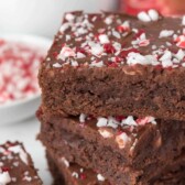 Thick and Fudgy Peppermint Brownies - Crazy for Crust