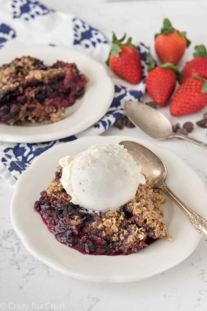 Slow Cooker Berry Crumble - Crazy for Crust