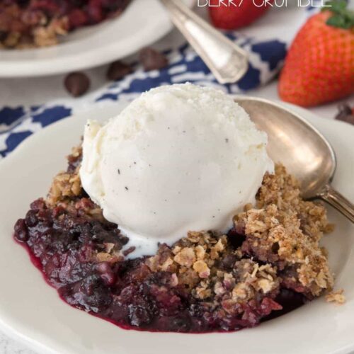 Slow Cooker Berry Crumble - Crazy for Crust