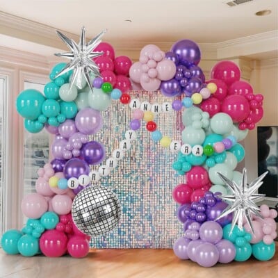 colorful balloon garland