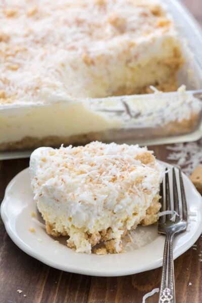 Coconut Cheesecake No Bake Dessert - Crazy for Crust