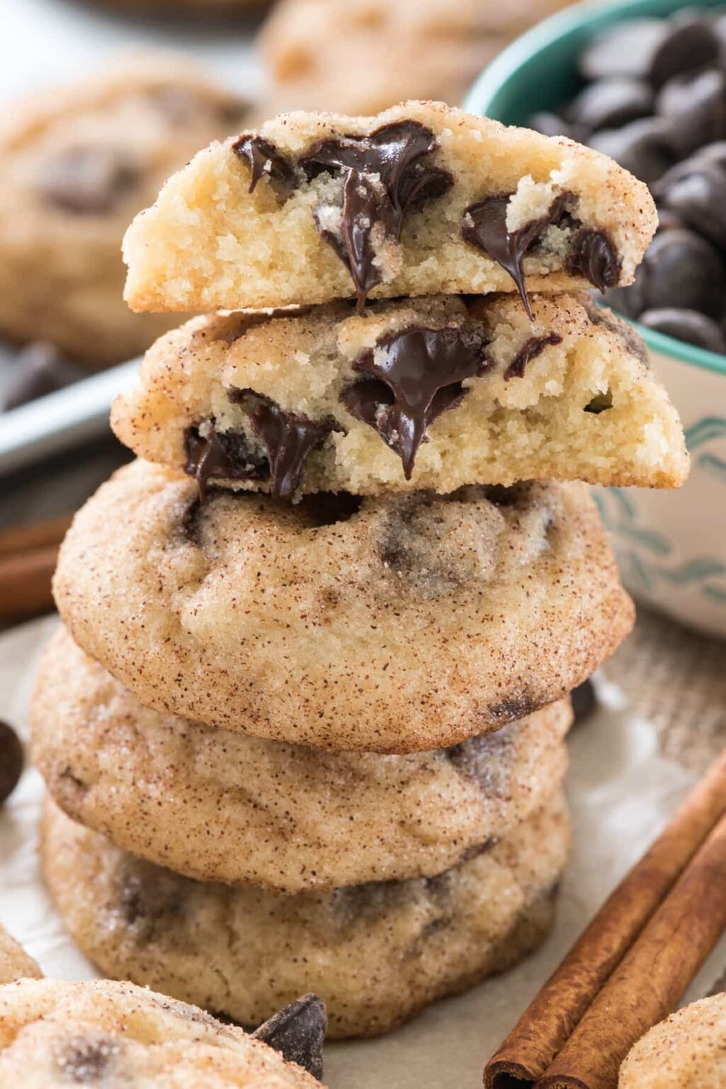 Chocolate Chip Snickerdoodles - Crazy for Crust