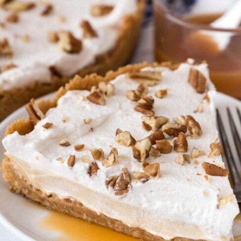 No Bake Butterscotch Pudding Pie - Crazy for Crust