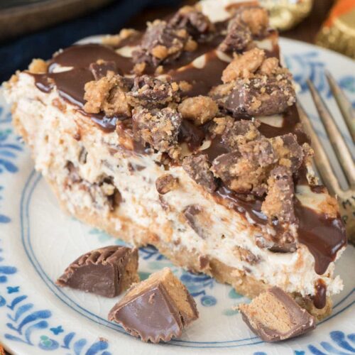 No Bake Peanut Butter Cup Pie Recipe - Crazy for Crust