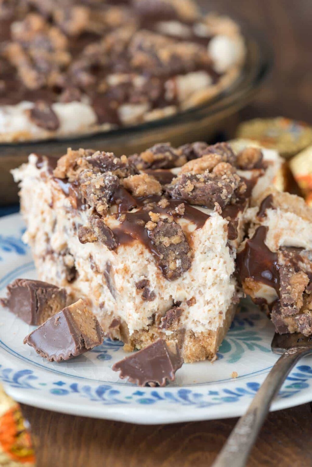 No Bake Peanut Butter Cup Pie Recipe - Crazy For Crust