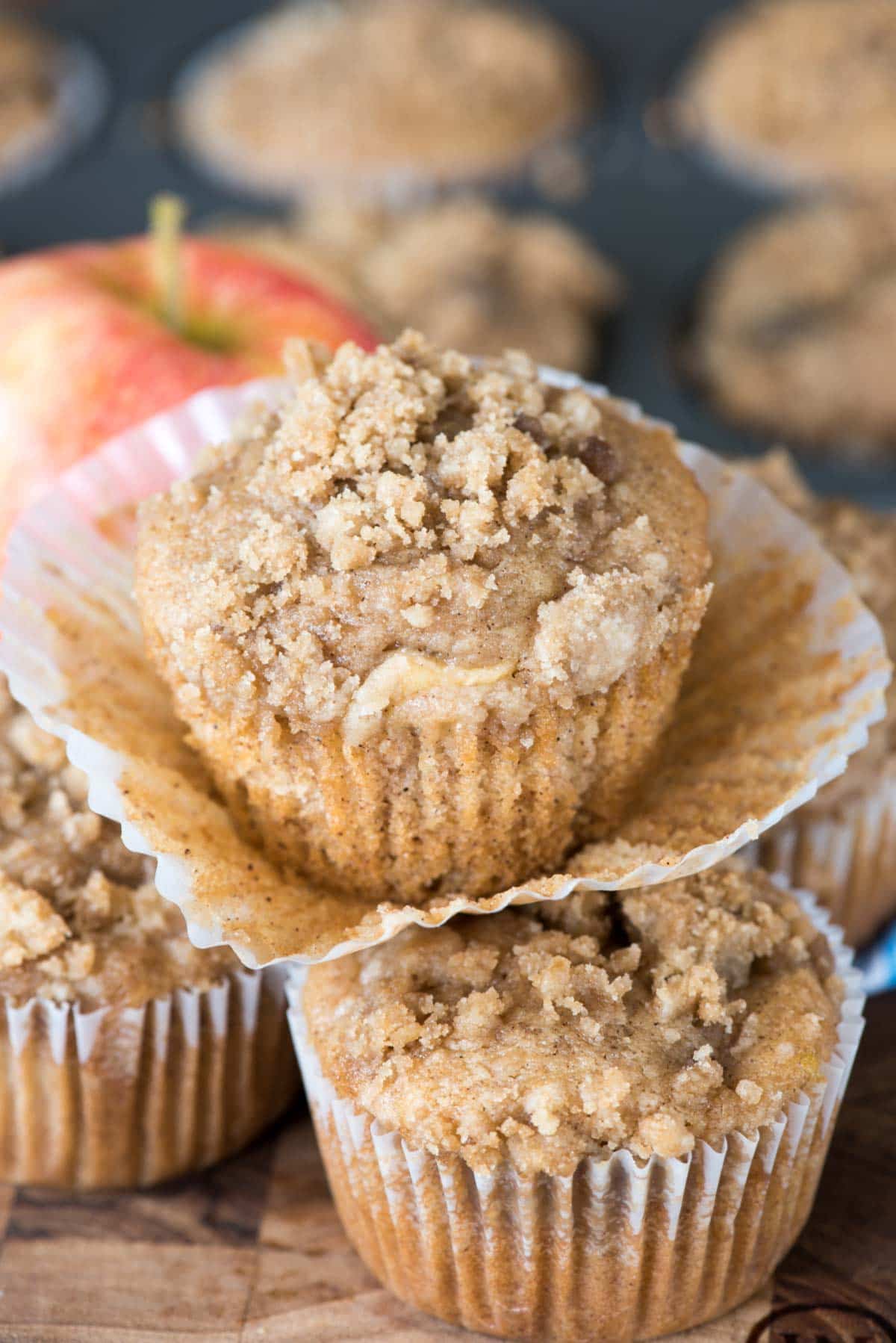 Crumb Apple Muffins - Crazy for Crust