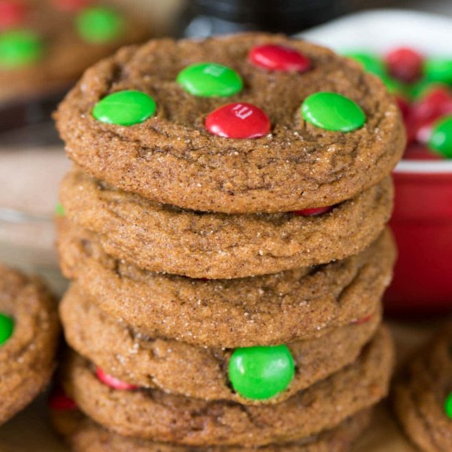 Soft &amp; Chewy Christmas Molasses Cookies - Crazy for Crust