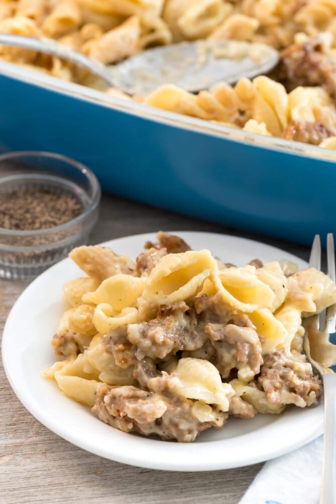 Sausage Macaroni and Cheese - Crazy For Crust