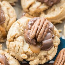 Turtle Peanut Butter Cookies - Crazy for Crust
