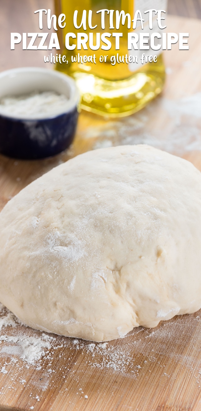 pizza dough on cutting board