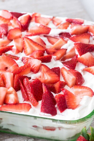 No Bake Strawberry Lemon Cake - Crazy for Crust