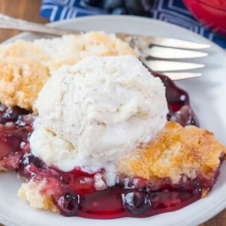 Cherry Berry Dump Cake - Crazy for Crust