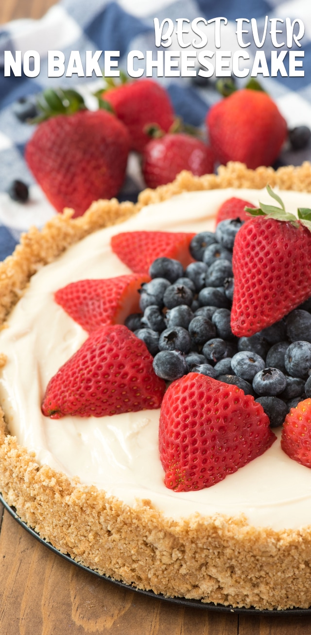 no bake cheesecake with fruit