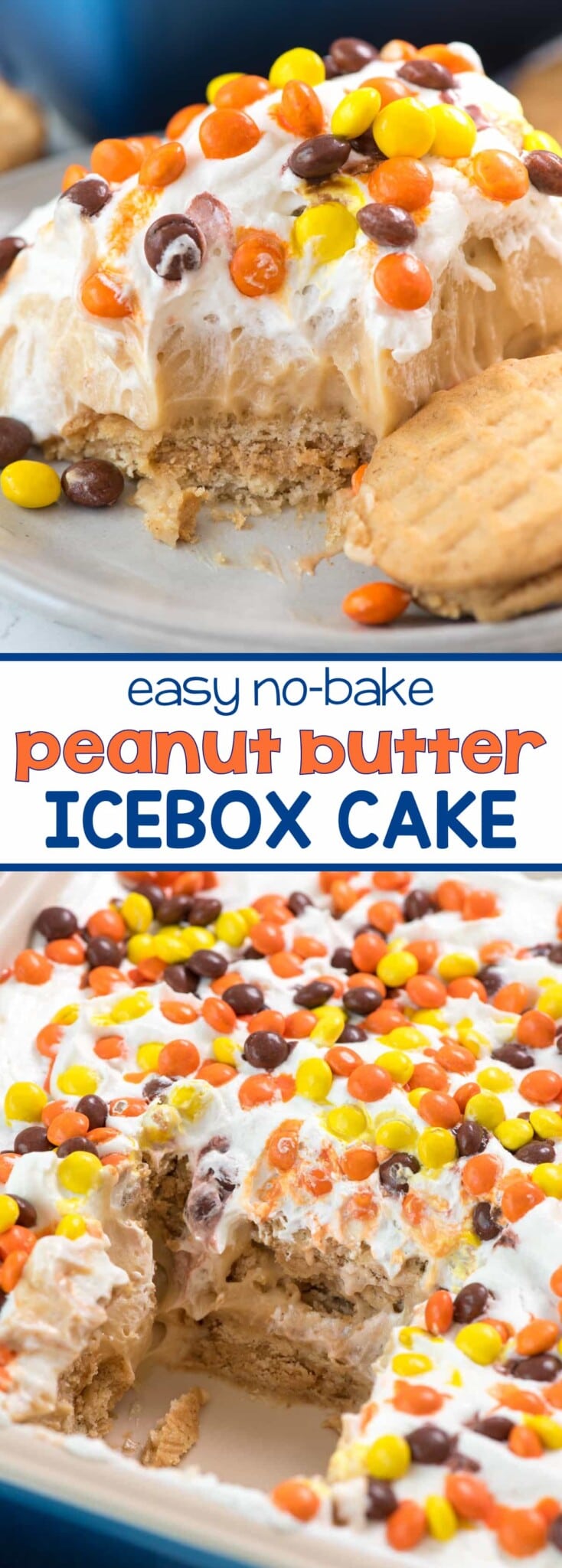 No Bake Peanut Butter Icebox Cake - Crazy for Crust
