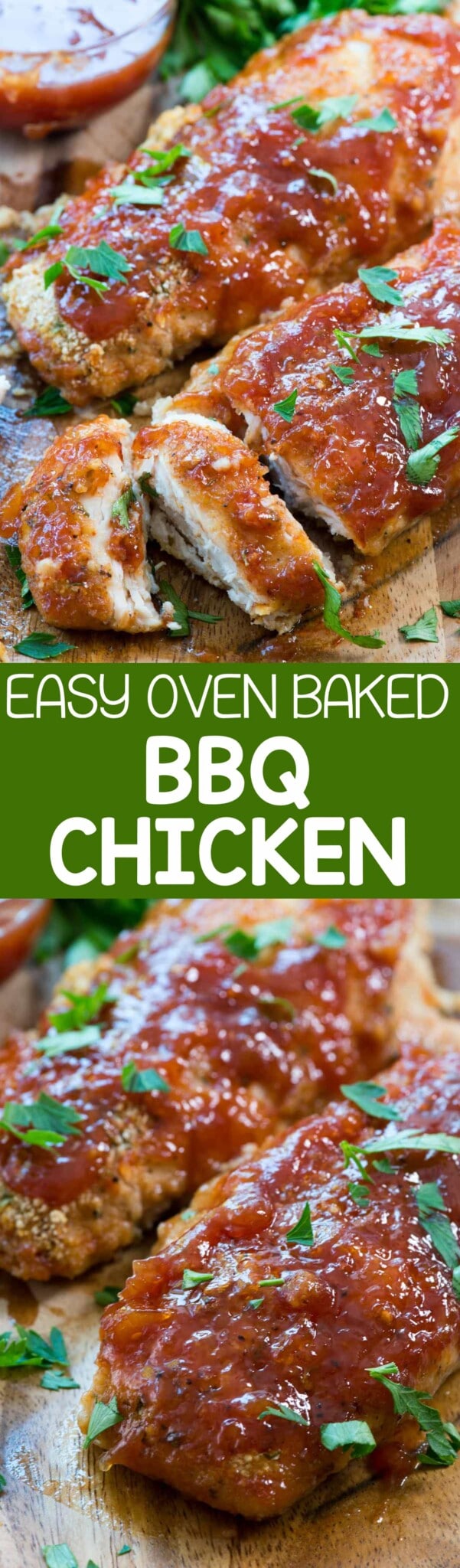 Easy Oven Baked BBQ Chicken - Crazy for Crust