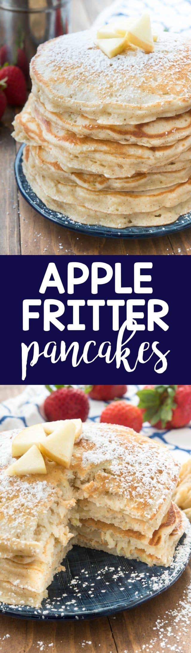 Apple Fritter Pancakes - Crazy For Crust