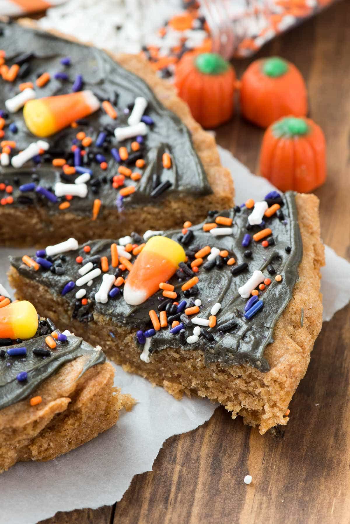 Halloween Cookie Cake
 Halloween Pumpkin Cookie Cake Crazy for Crust