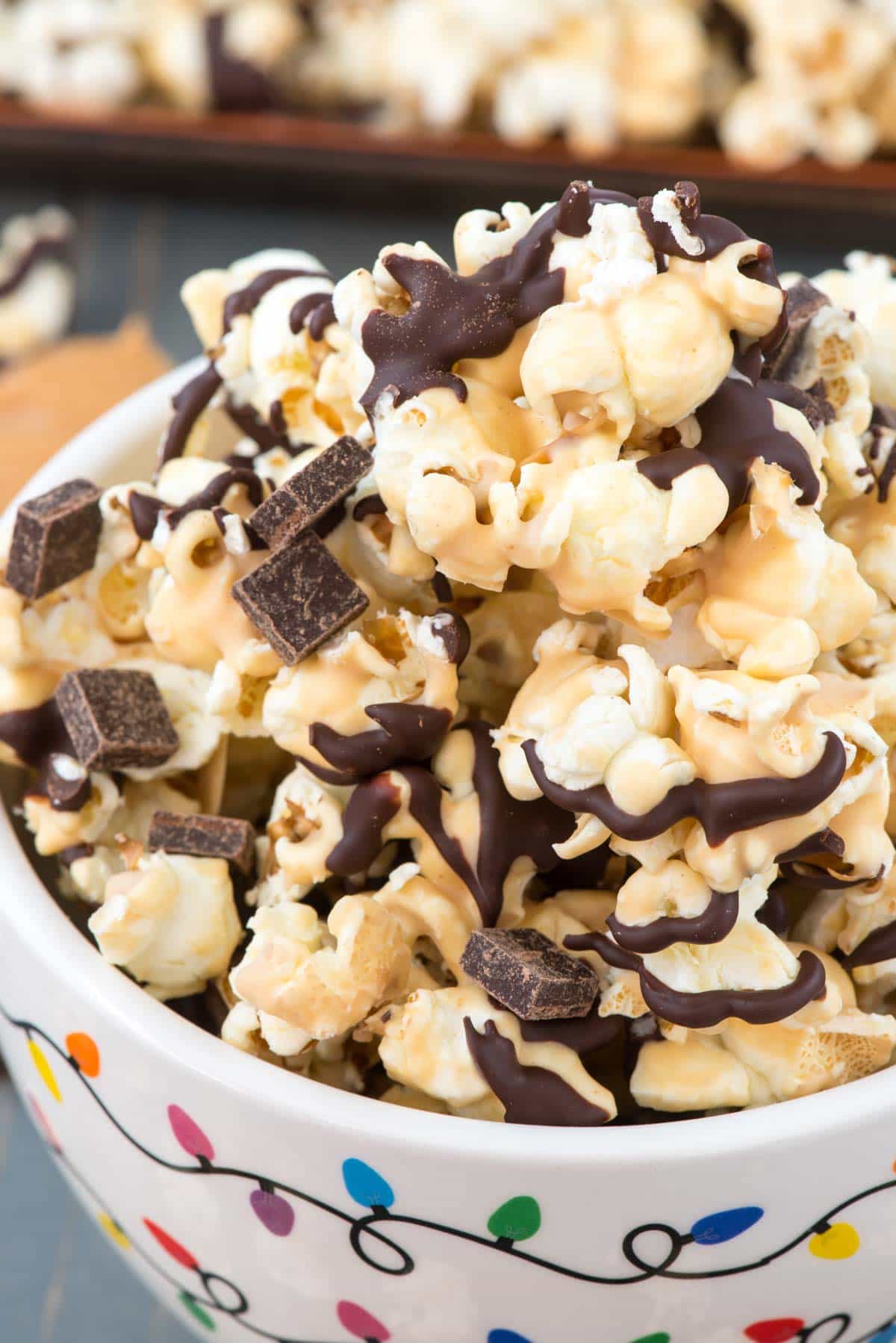 Chocolate Peanut Butter Popcorn - Crazy for Crust