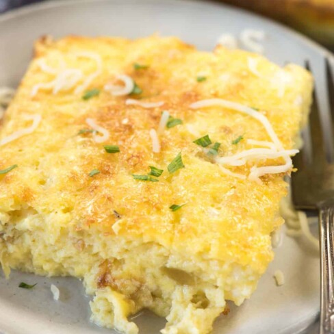 Green Chile Egg Breakfast Casserole - Crazy for Crust